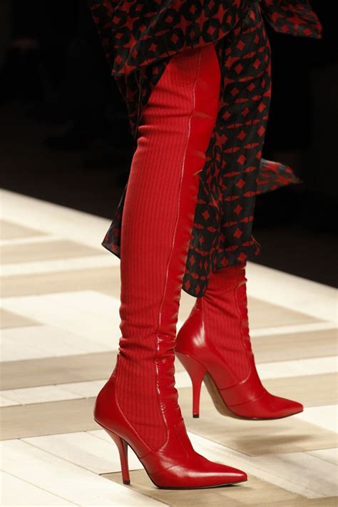 fendi inspired red boots